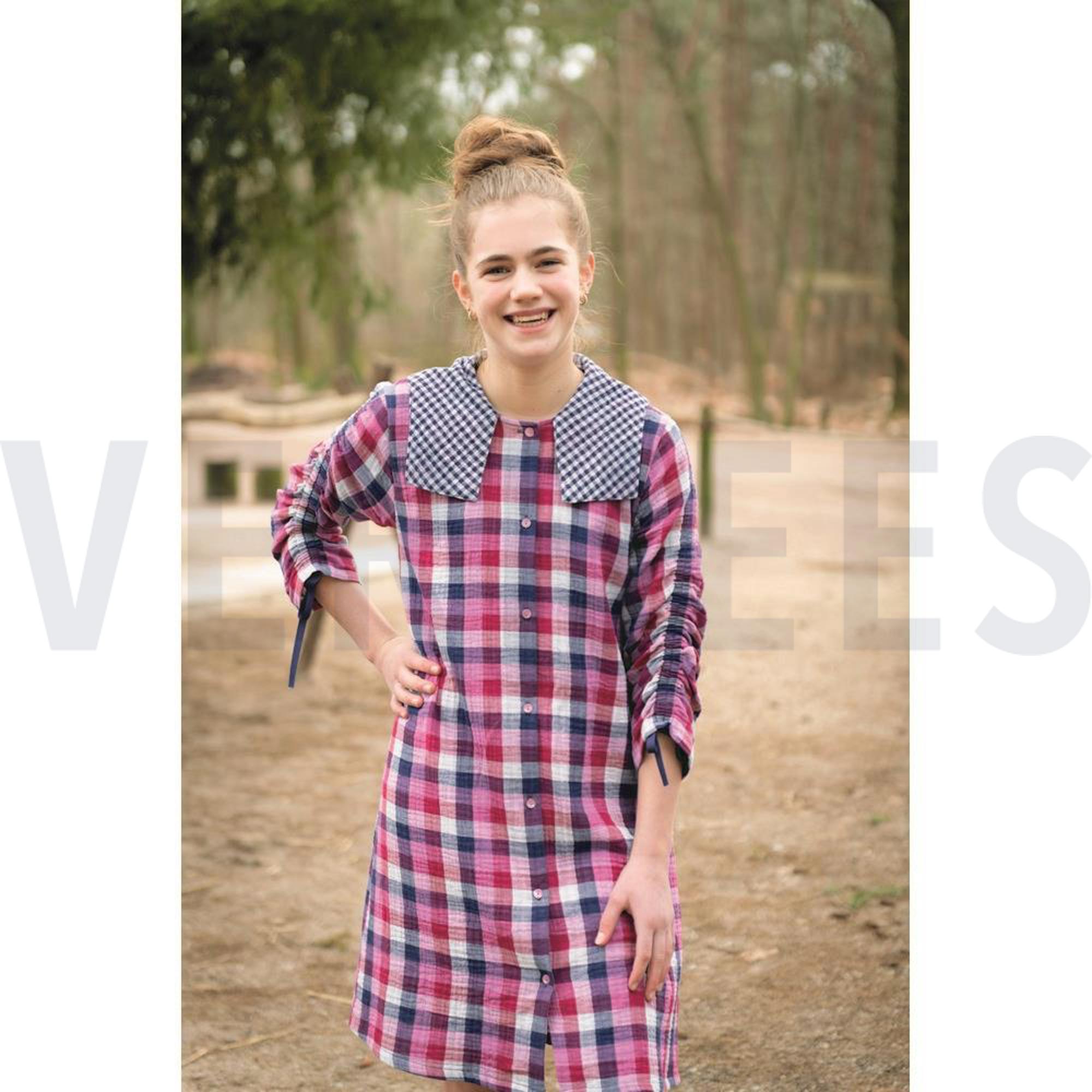 DOUBLE GAUZE DOUBLE SIDED CHECKS LIGHT PINK / LAVENDER (high resolution) #7