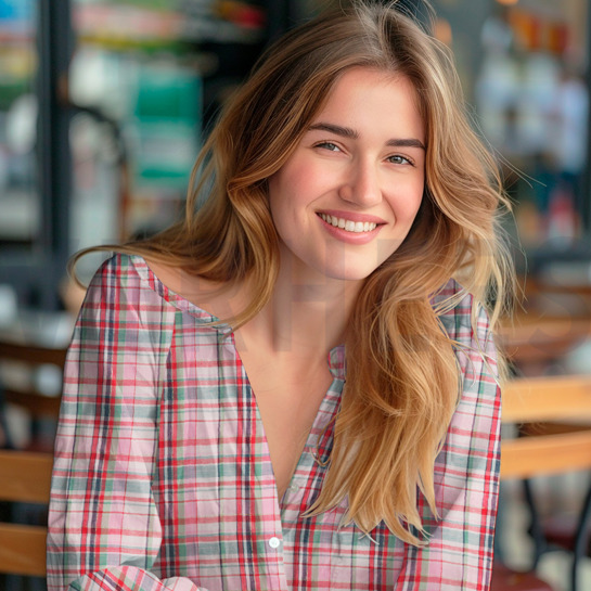 DOUBLE GAUZE YARN DYED CHECKS MUTLICOLOUR / LIGHT PINK #7