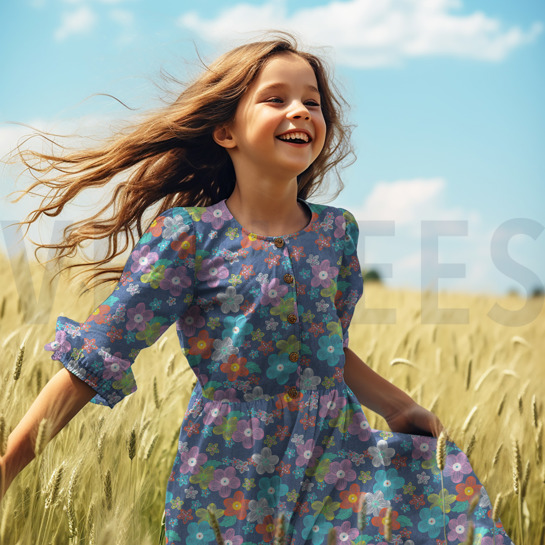 DENIM 4,5OZ FLOWERS JEANS #7