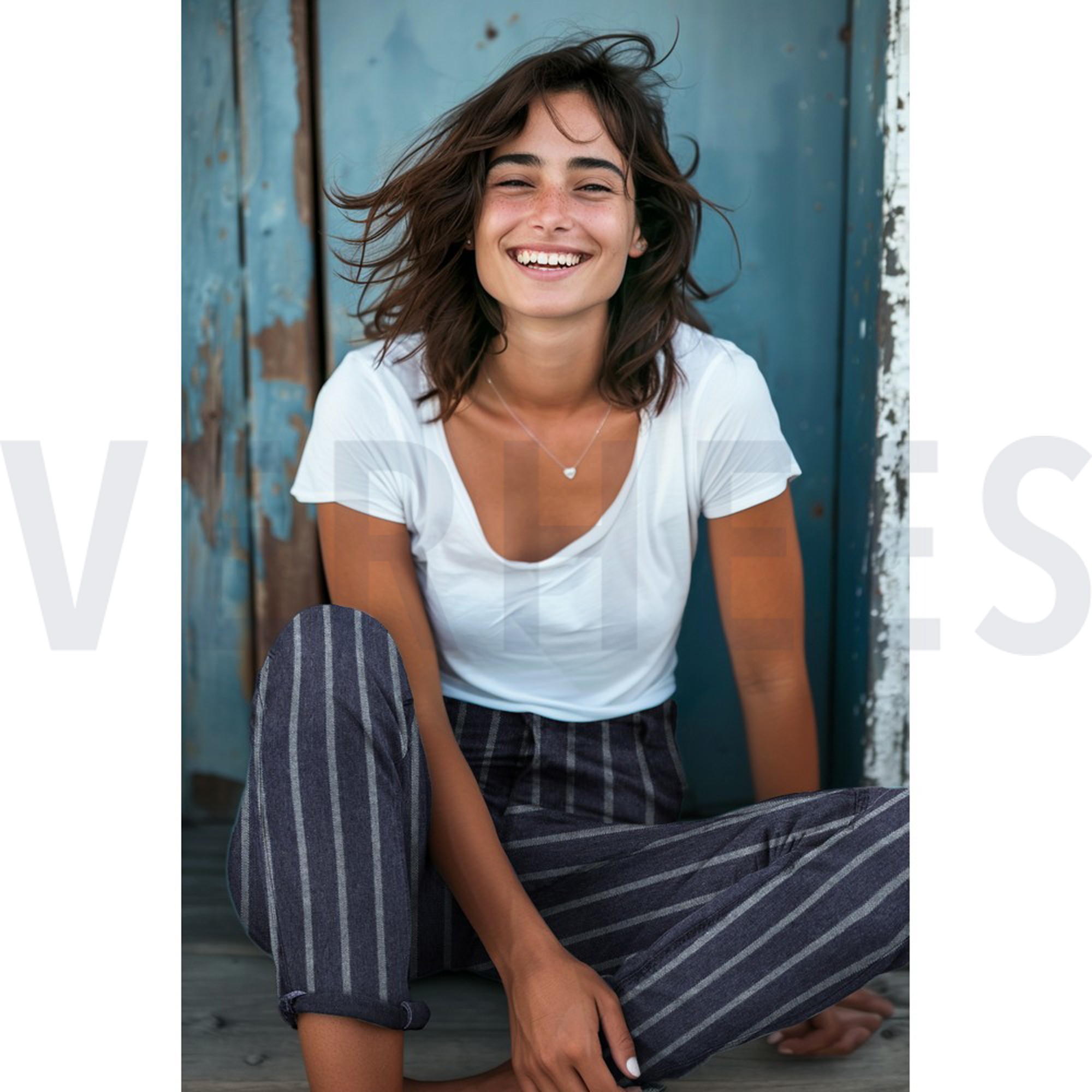 DENIM JACQUARD STRIPES JEANS (high resolution) #7