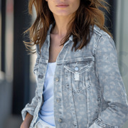 DENIM JACQUARD ANIMAL SKIN LIGHT BLUE (thumbnail) #7