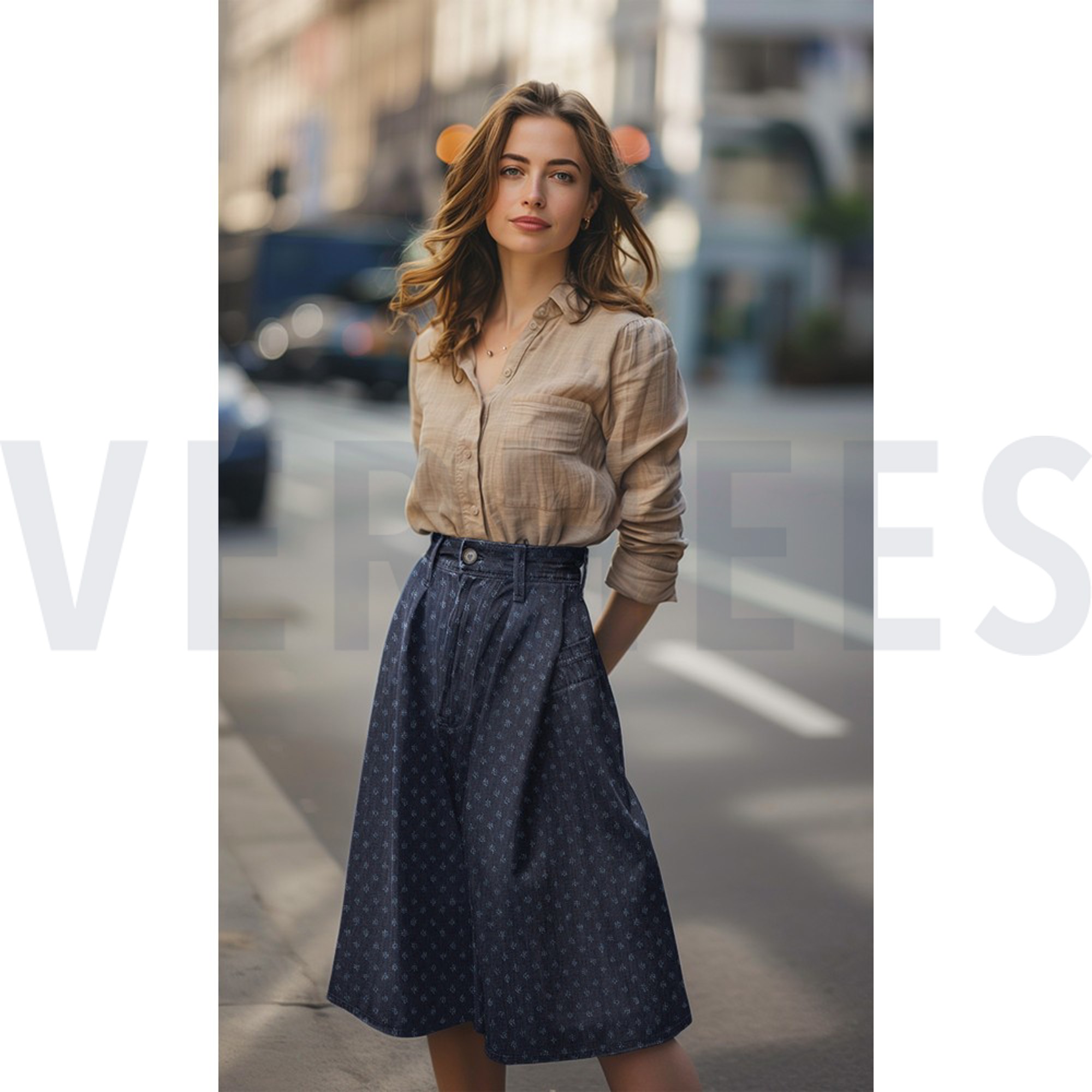 DENIM JACQUARD DOTS JEANS (high resolution) #7