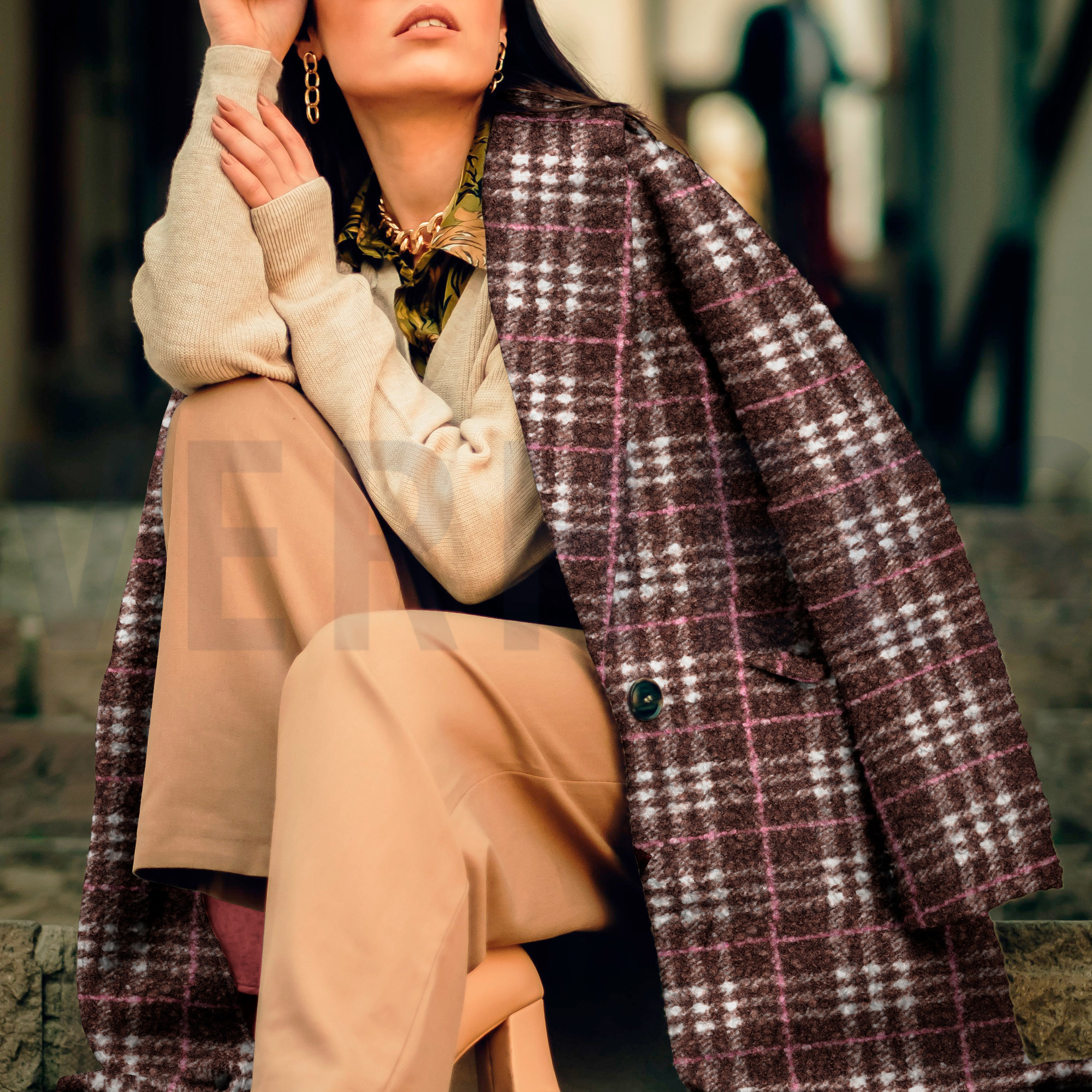 BOUCLE CHECKS BROWN (high resolution) #7