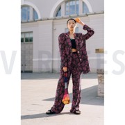 JACQUARD FLOWERS BLACK / FUCHSIA (thumbnail) #7
