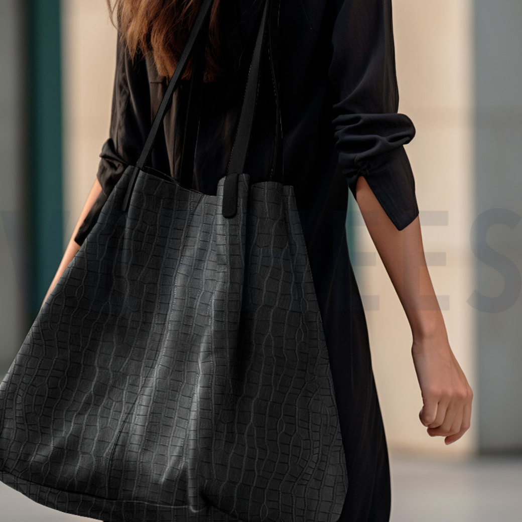 FAUX LEATHER STRUCTURE BLACK #7