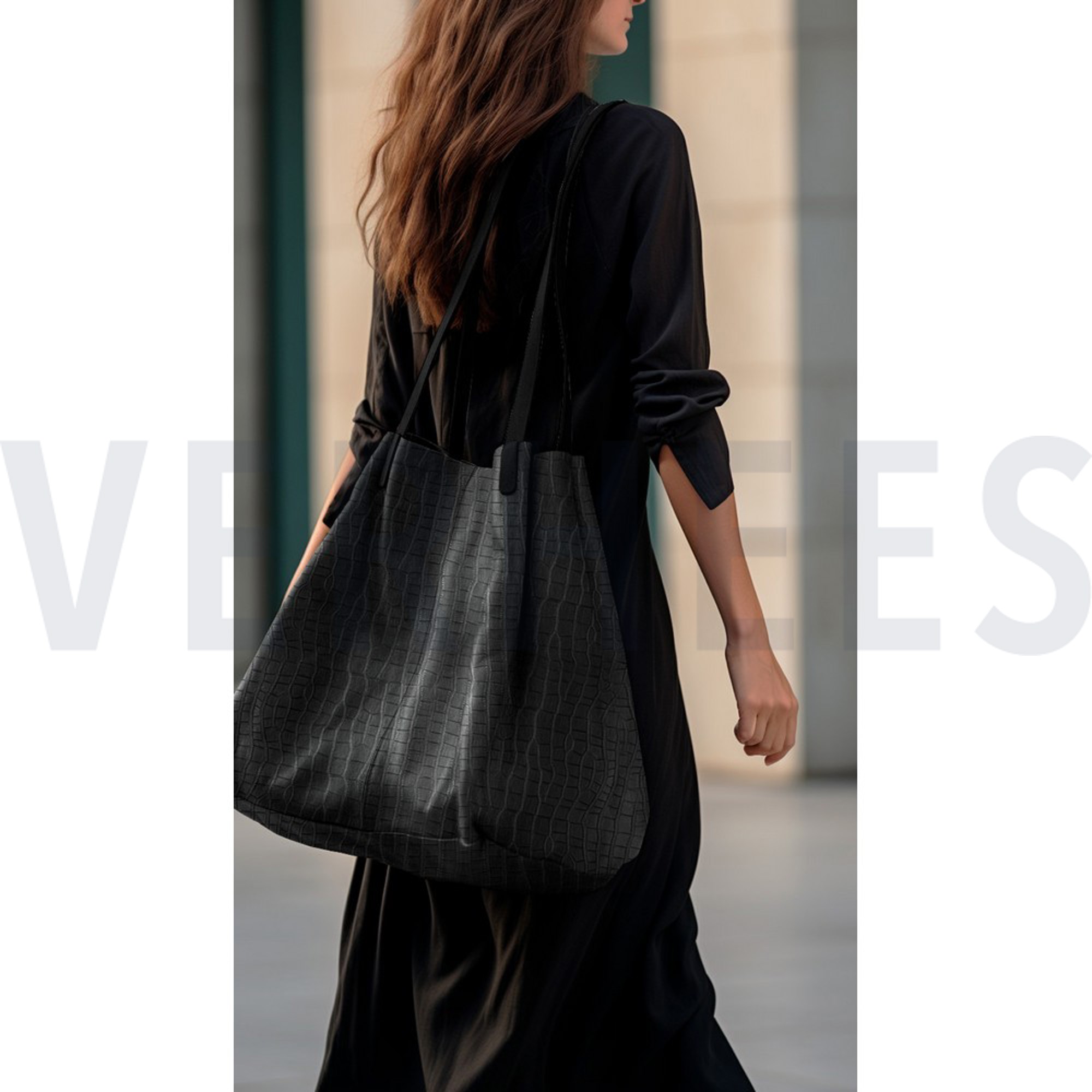 FAUX LEATHER STRUCTURE BLACK (high resolution) #7