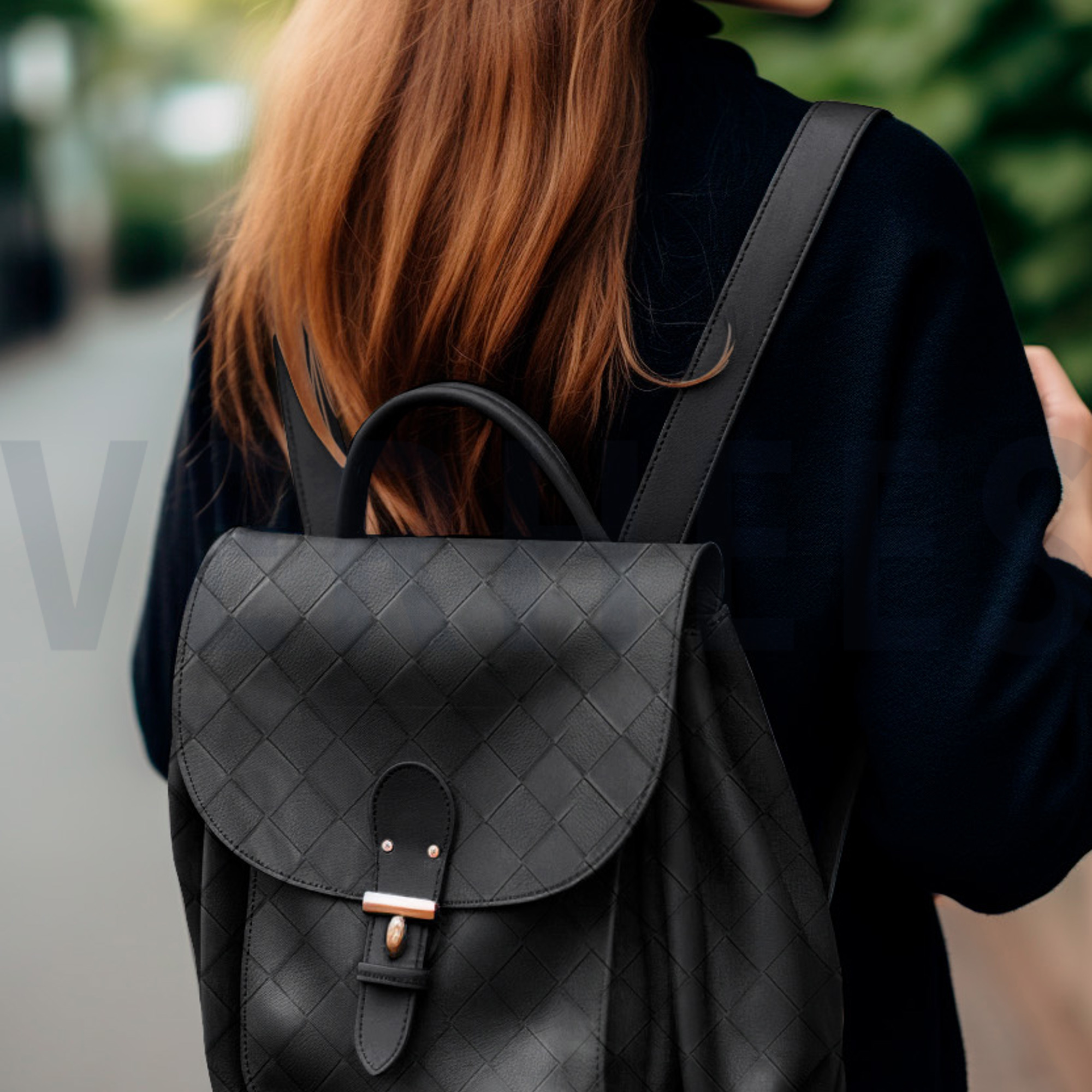 FAUX LEATHER WOVEN BLACK (high resolution) #7