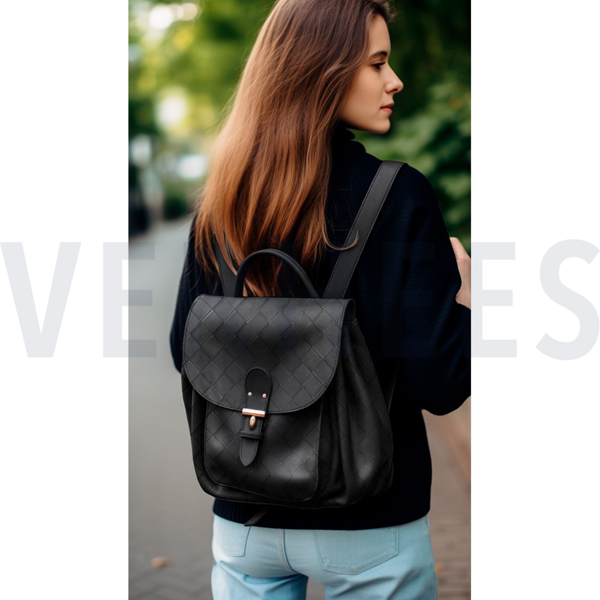 FAUX LEATHER WOVEN BLACK (high resolution) #7