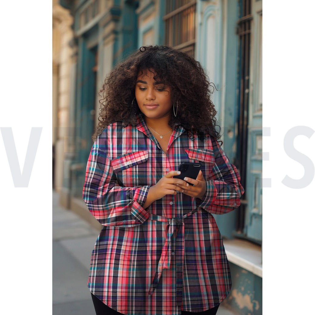 COTTON YARN DYED CHECKS DARK CORAL #7