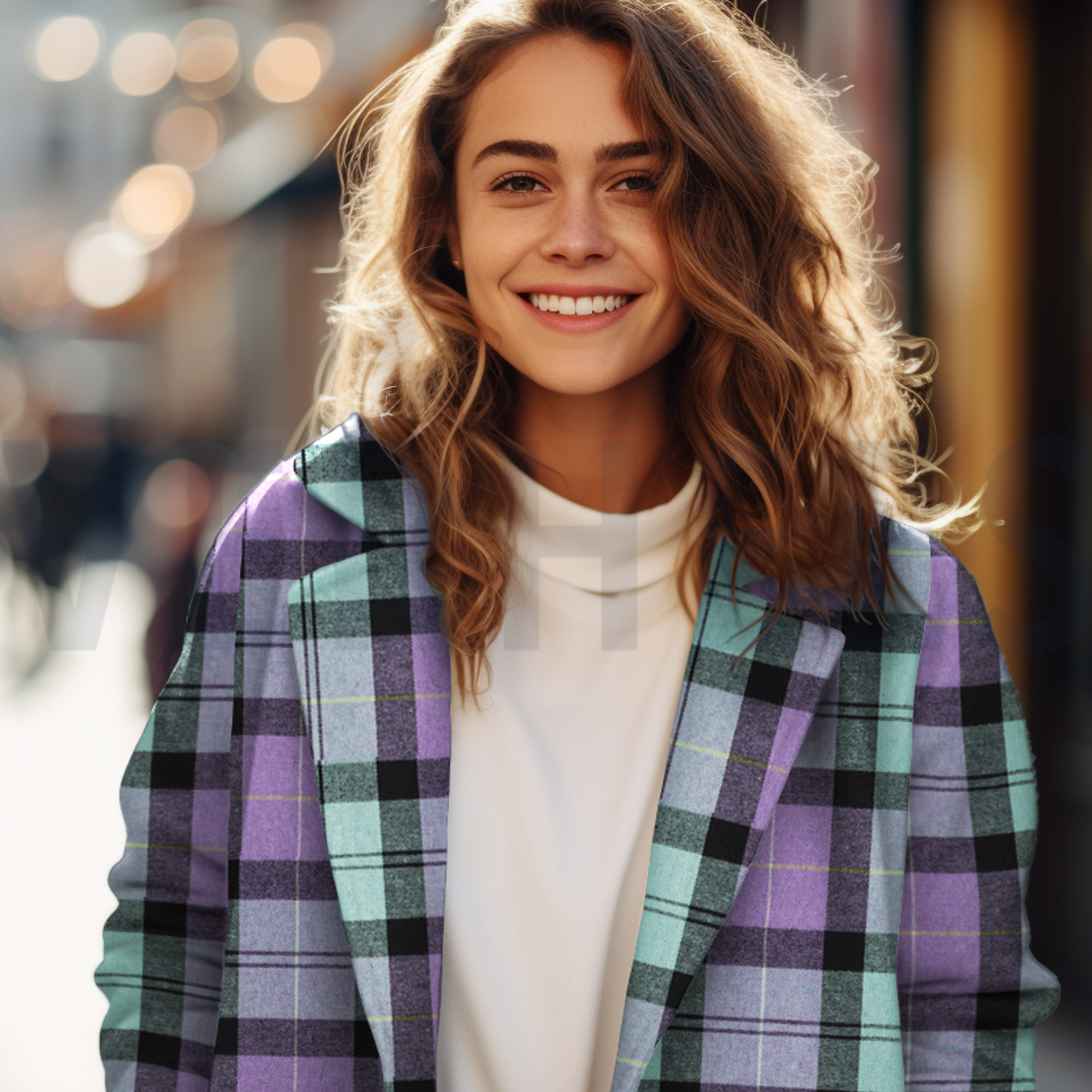 BRUSHED YARN DYED CHECKS PURPLE (high resolution) #7