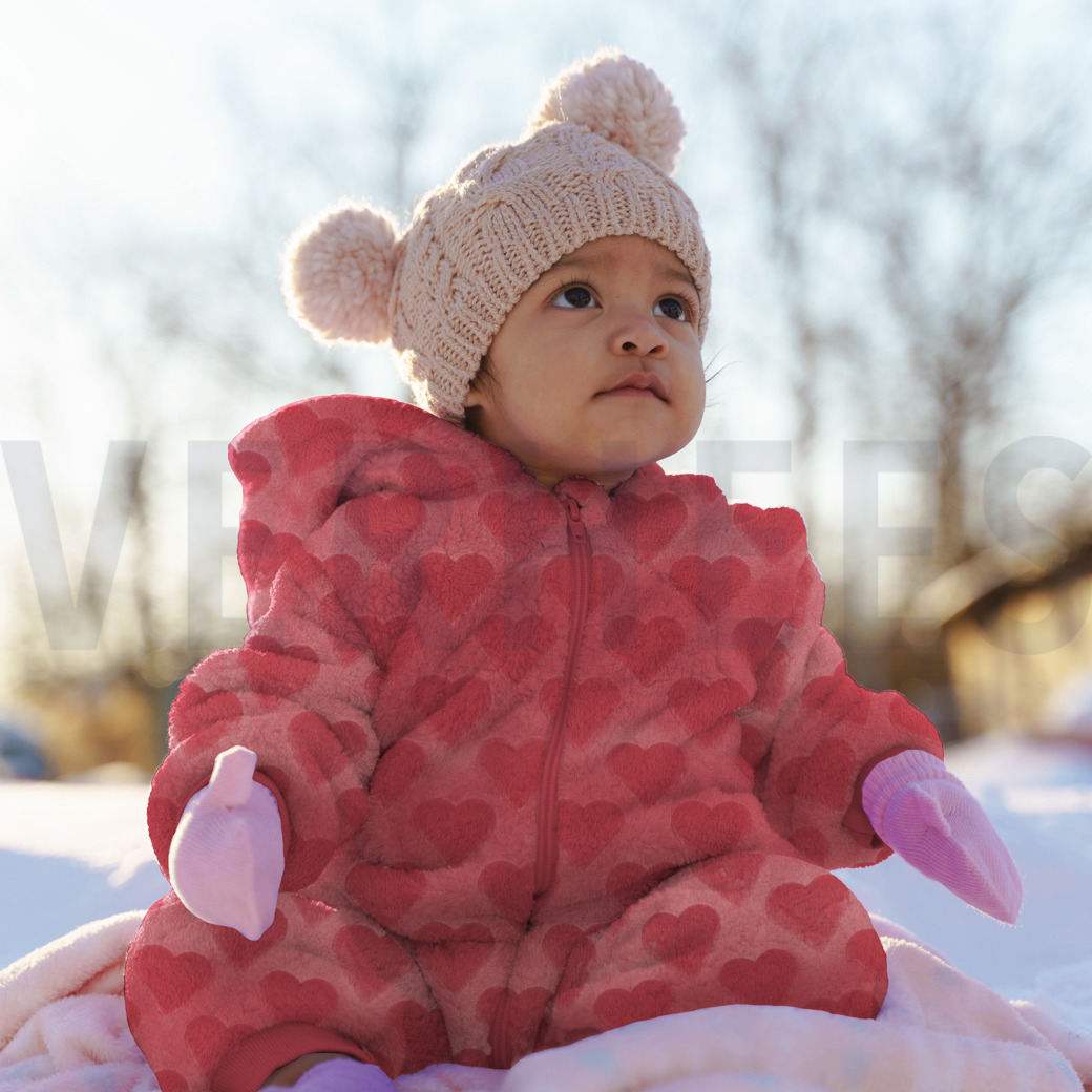 FAUX FUR HEARTS ROUGE #7