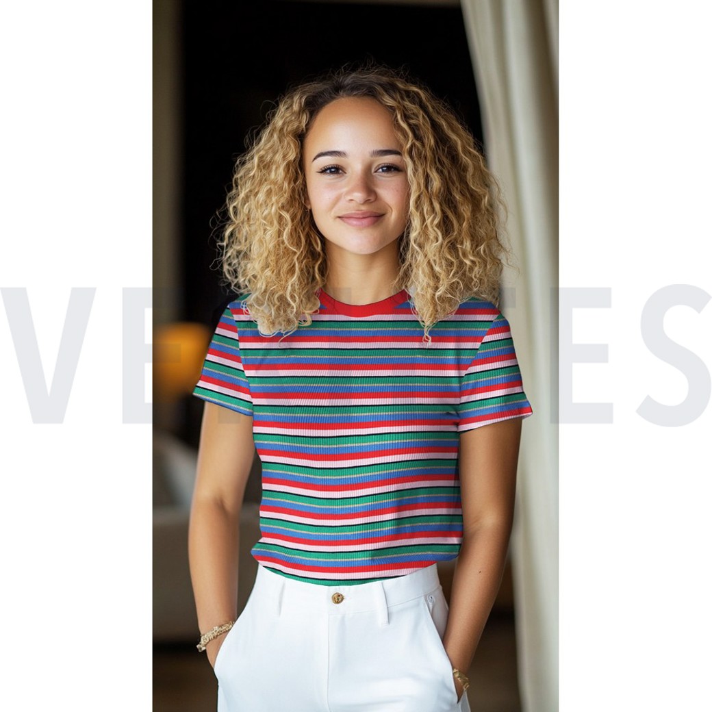 RIB JERSEY YARN DYED STRIPES MULTICOLOUR #7