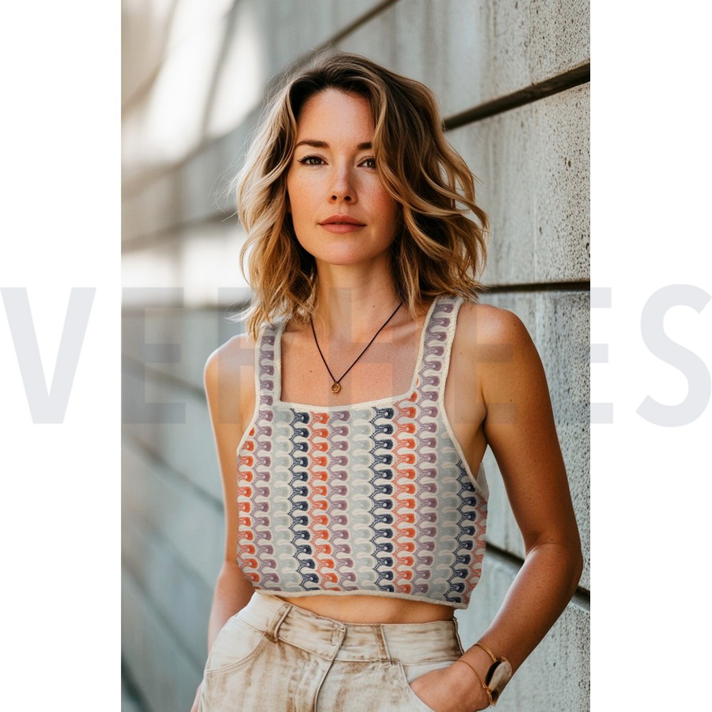 CROCHET NAVY / BRIQUE #7