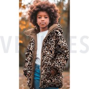 STEPPED VELVET DIGITAL ANIMAL SKIN BROWN (thumbnail) #7