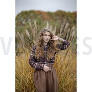 COTTON YARN DYED BRUSHED CHECKS NAVY (thumbnail) #7