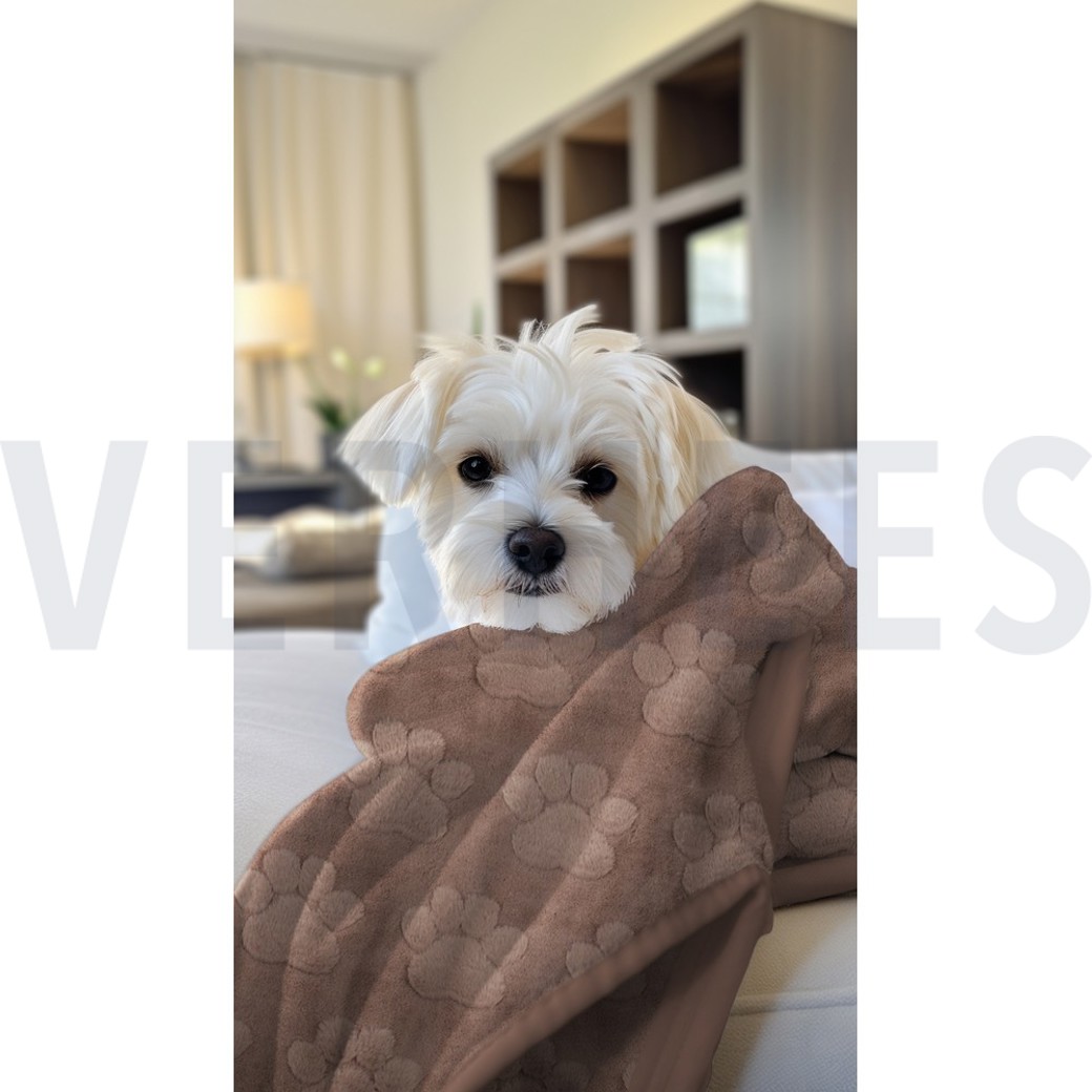 FLEECE DOG PAWS BEIGE #7