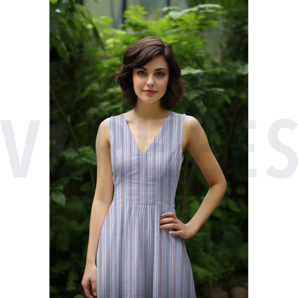 COTTON JACQUARD HEARTS LIGHT BLUE #7