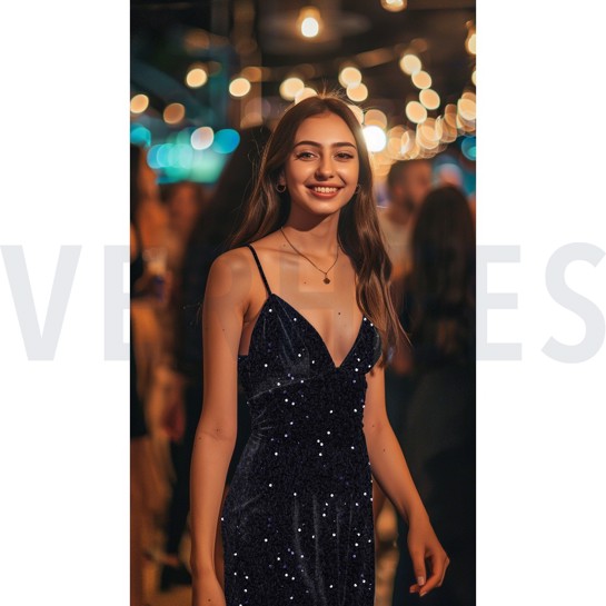 SEQUINS VELVET BLACK #7