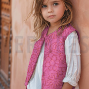 COTTON STEPPED FLOWERS PINK (thumbnail) #7