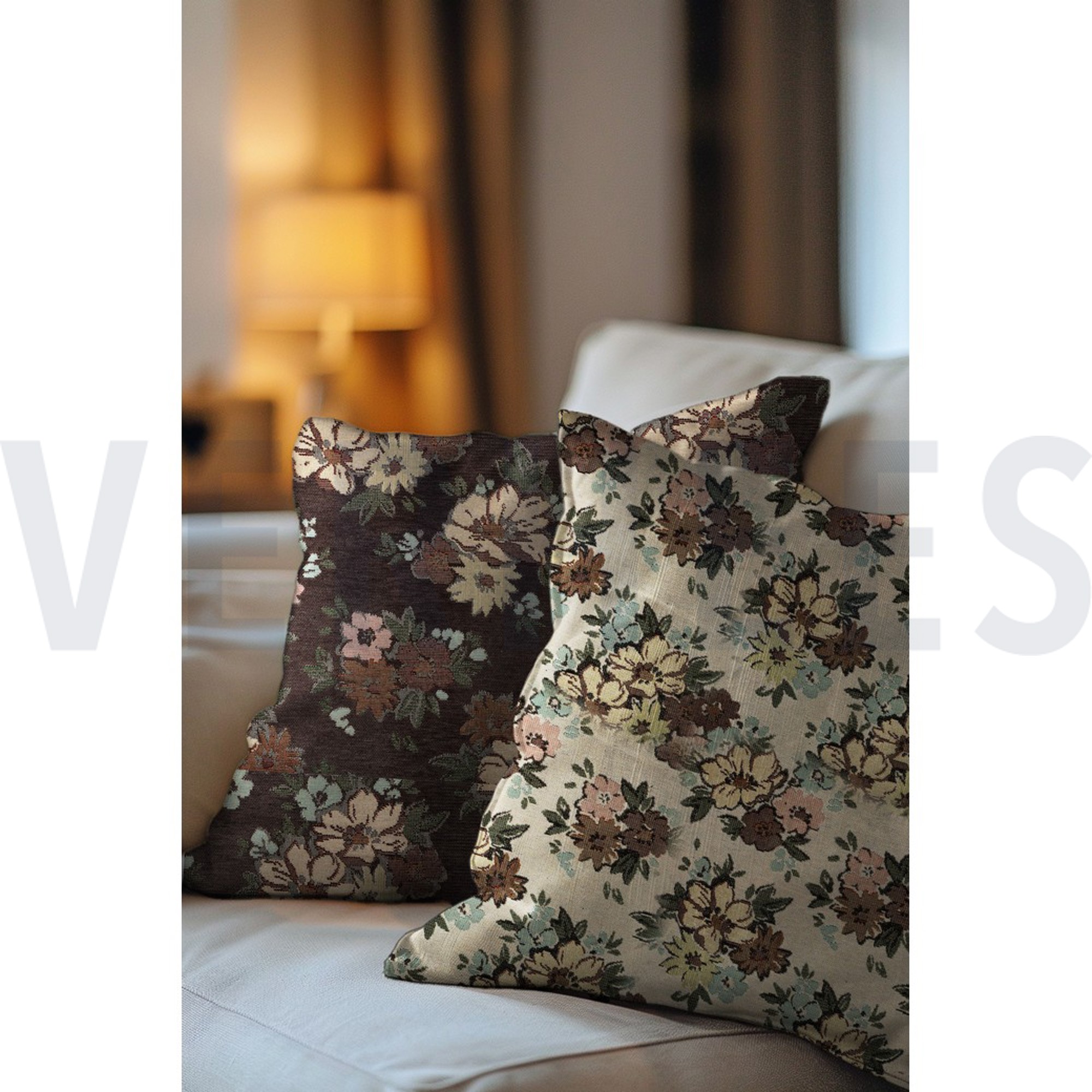 GOBELIN CHENILLE FLOWERS BROWN (high resolution) #7