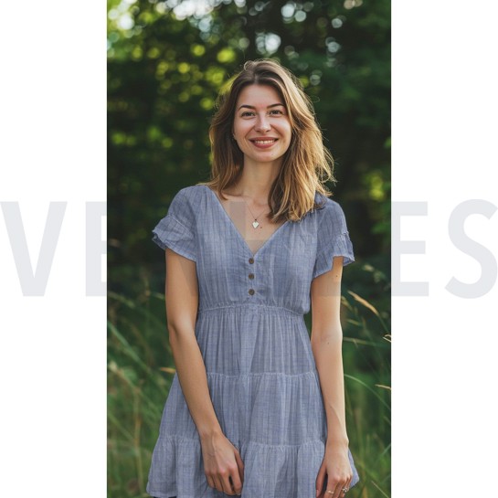 COTTON YARN DYED STRIPES LUREX BLUE #7