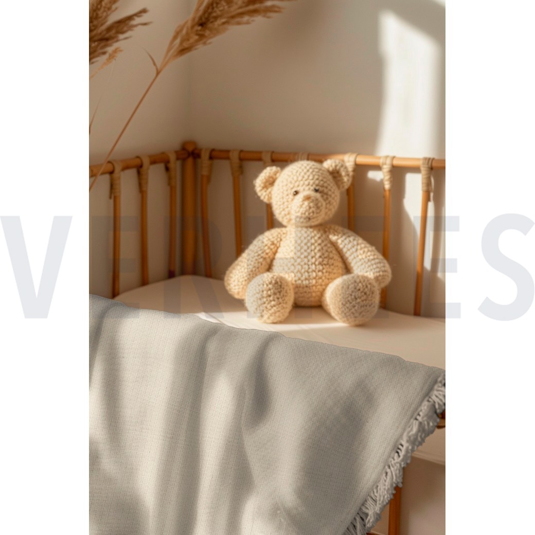 COTTON KNITTED WAFFLE GOTS NATURAL #7