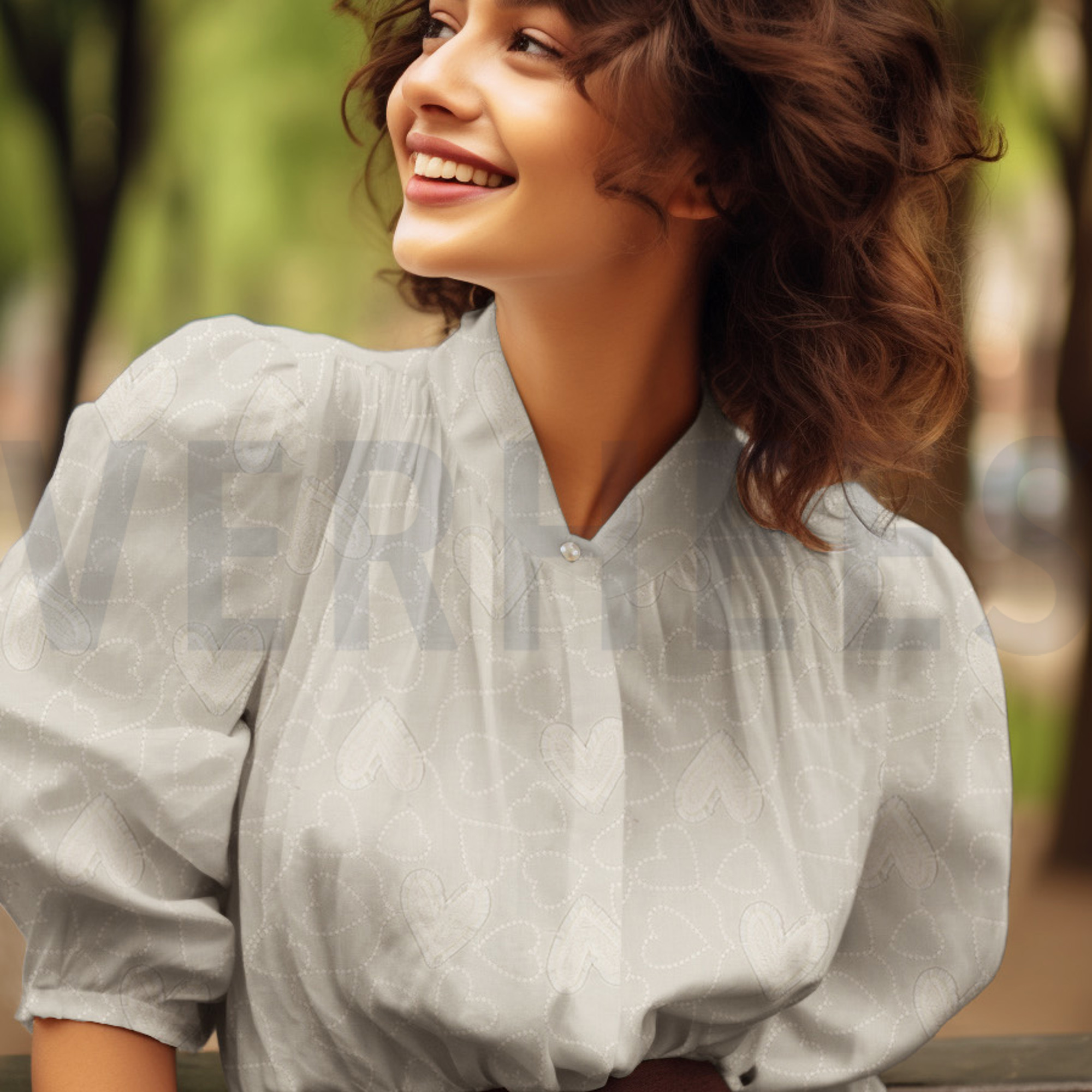 COTTON VOILE HEARTS ECRU (high resolution) #7