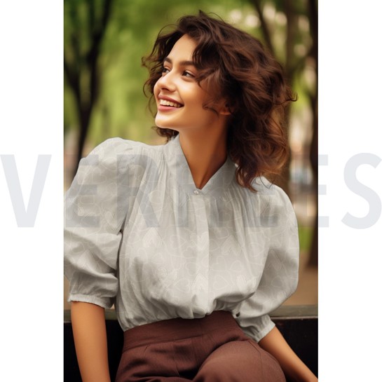 COTTON VOILE HEARTS ECRU #7