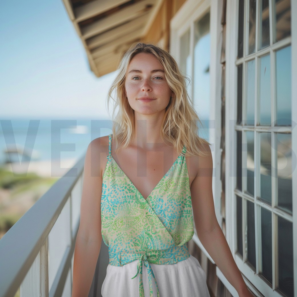 HANDCRAFTED BATIK VISCOSE GREEN #7