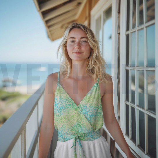 HANDCRAFTED BATIK VISCOSE GREEN #7