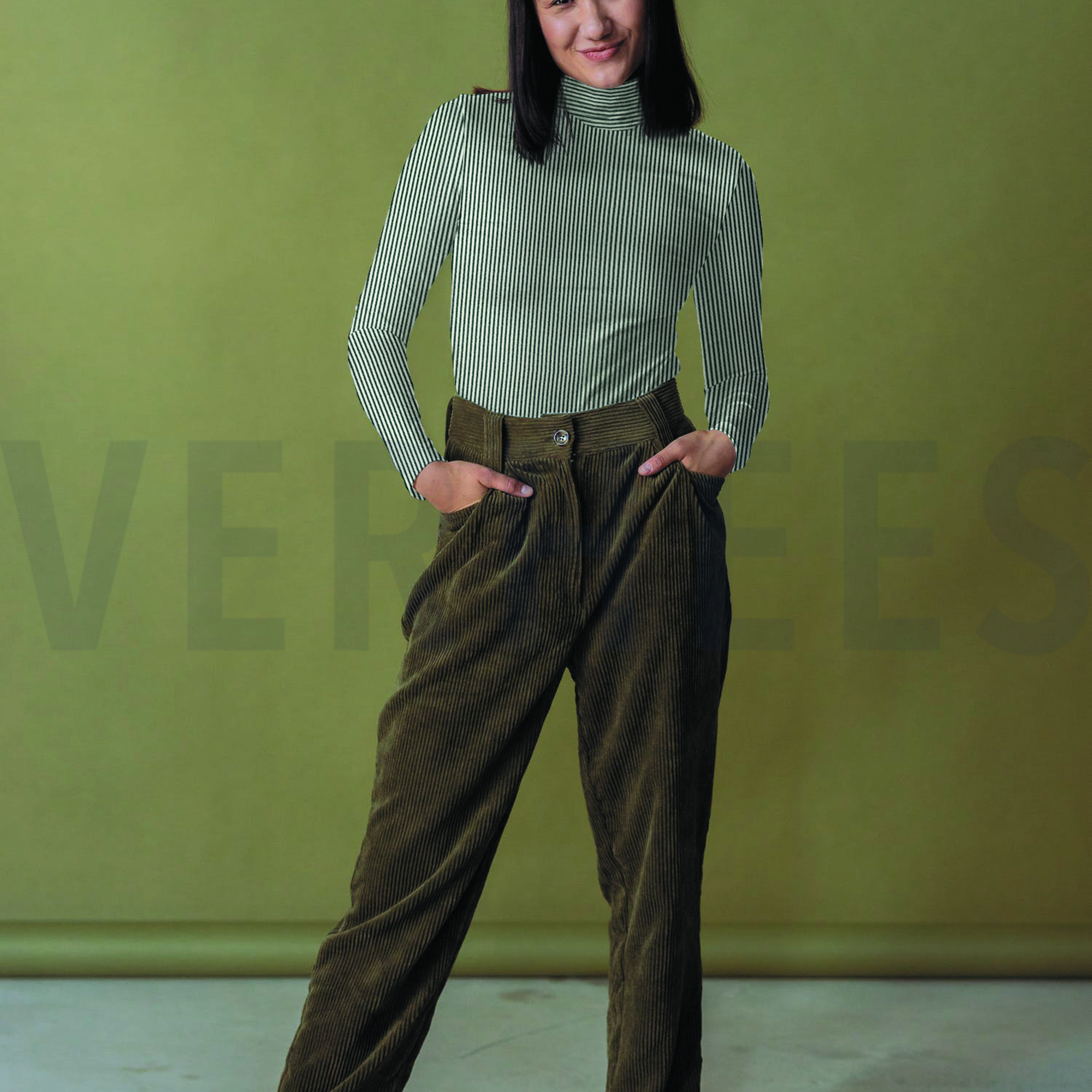 JERSEY JACQUARD STRIPES ARMY GREEN (high resolution) #7