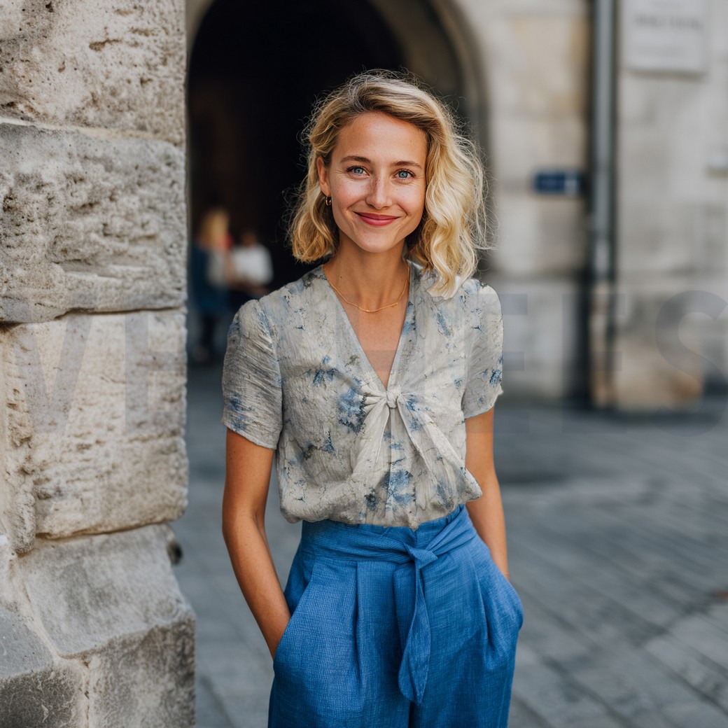 HANDCRAFTED BATIK COTTON JEANS #7