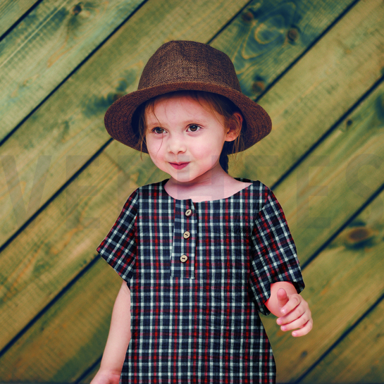 DOUBLE GAUZE DOUBLE SIDED CHECKS NAVY #7