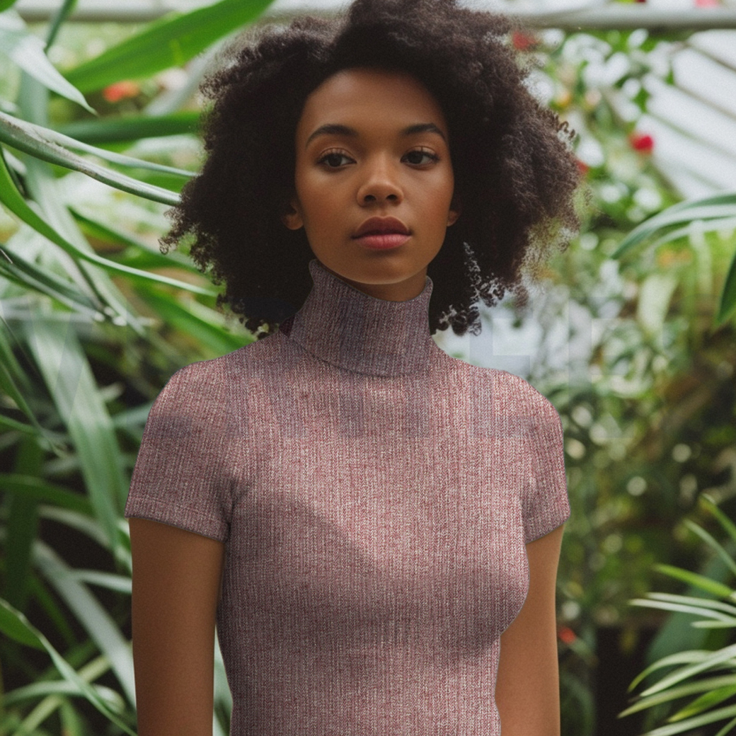 KNITTED LUREX ROSE GOLD LUREX #7