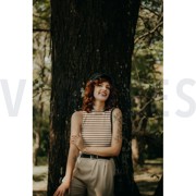 RIB YARN DYED STRIPE DARK BLUSH (thumbnail) #7