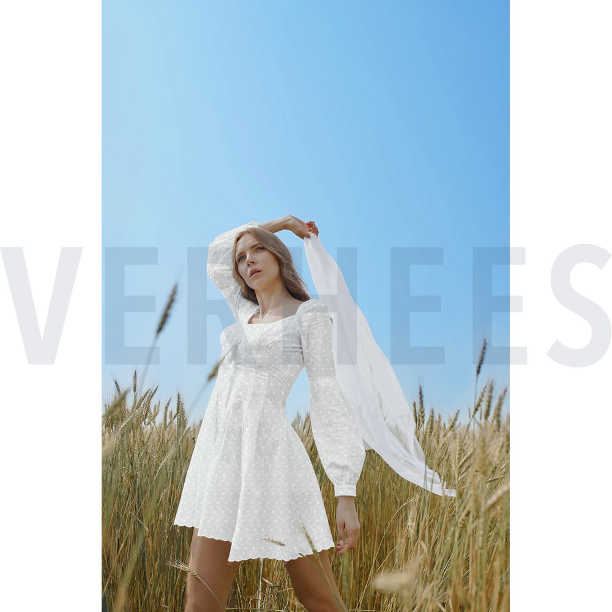 COTTON EMBROIDERY 2-SIDE SCALLOP WHITE (high resolution) #7