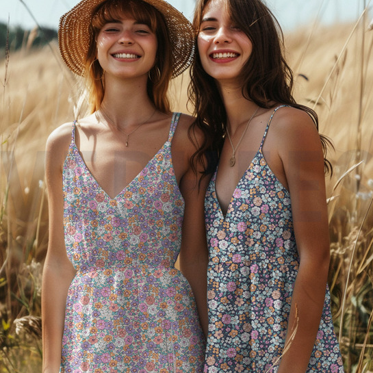 BAUMWOLLE POPELINE GOTS BLUMEN MARINEBLAU #7