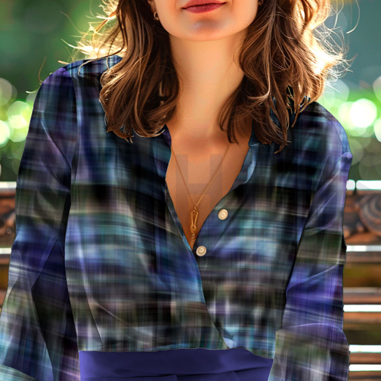 KATOEN SATIJN DIGITAAL RUITEN ZWART #7