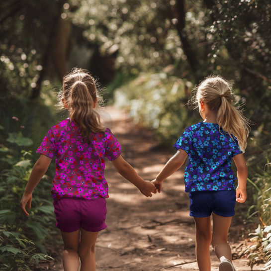 JERSEY DIGITAAL BLOEMEN ROZE / ROOD #7