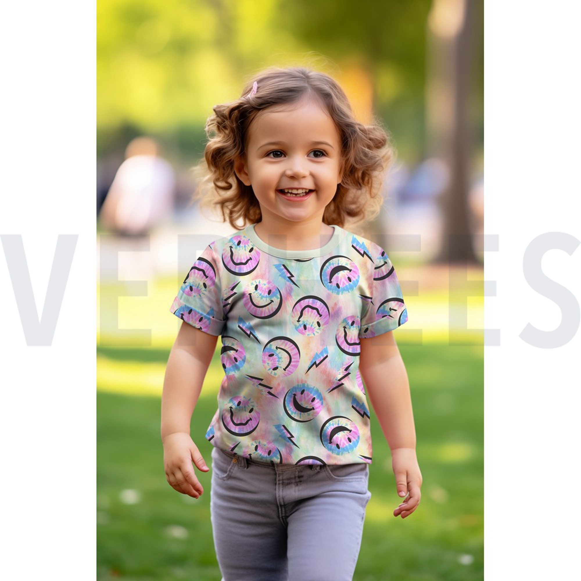 JERSEY DIGITAL HAPPY FACES MULTICOLOUR (high resolution) #7