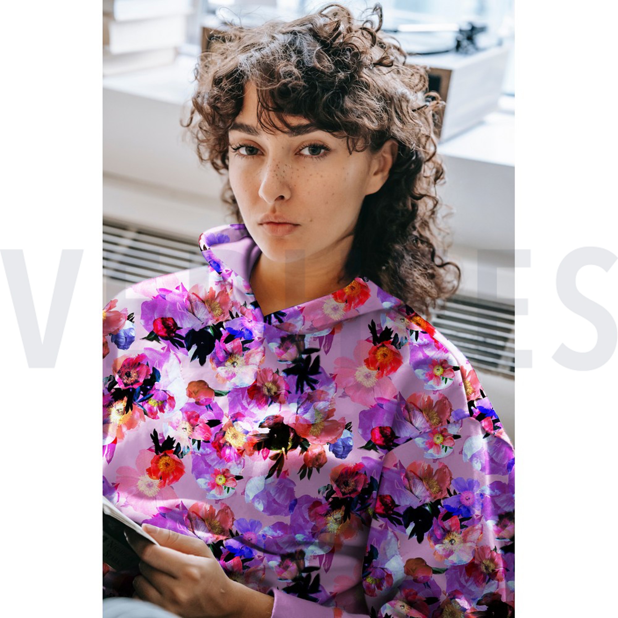 FRENCH TERRY DIGITAL FLOWERS NAVY (high resolution) #7