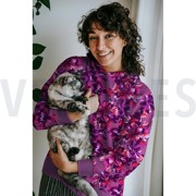 SWEAT DIGITAL FLOWERS DARK PURPLE (thumbnail) #7