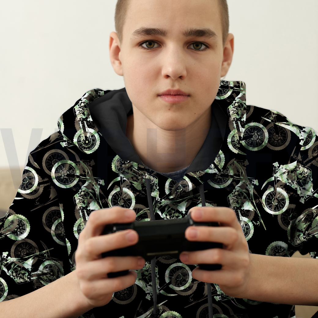 SWEAT DIGITAL DIRT BIKES BLACK / GREEN #7