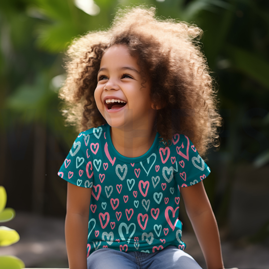 JERSEY GLITTER HARTEN ZWART #7