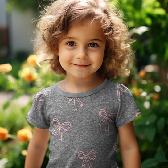 JERSEY MELANGE GLITZER SCHLEIFEN ECRU MELIERT #7