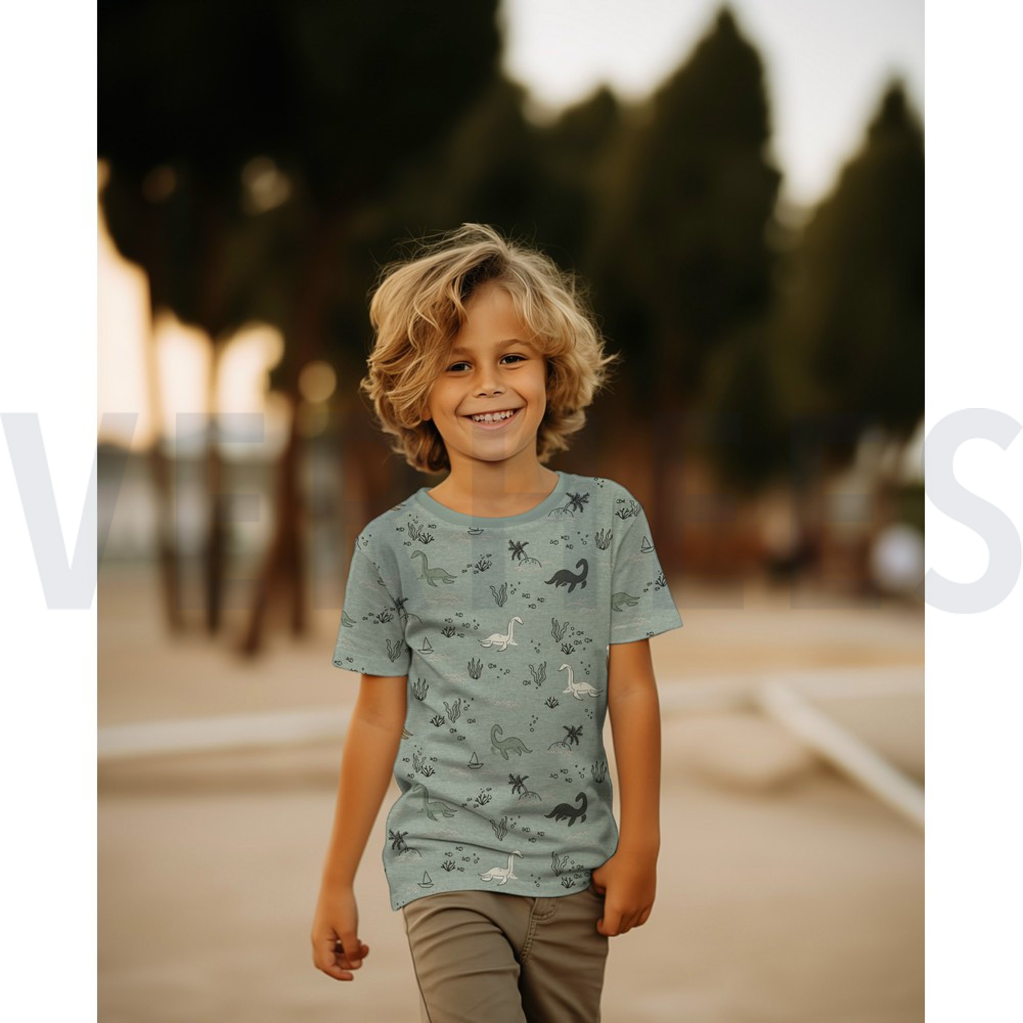 JERSEY MELANGE WATER DINOSAURS LIGHT GREY MELANGE (high resolution) #7