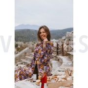 FRENCH TERRY FLOWERS BLUE / PINK (thumbnail) #7