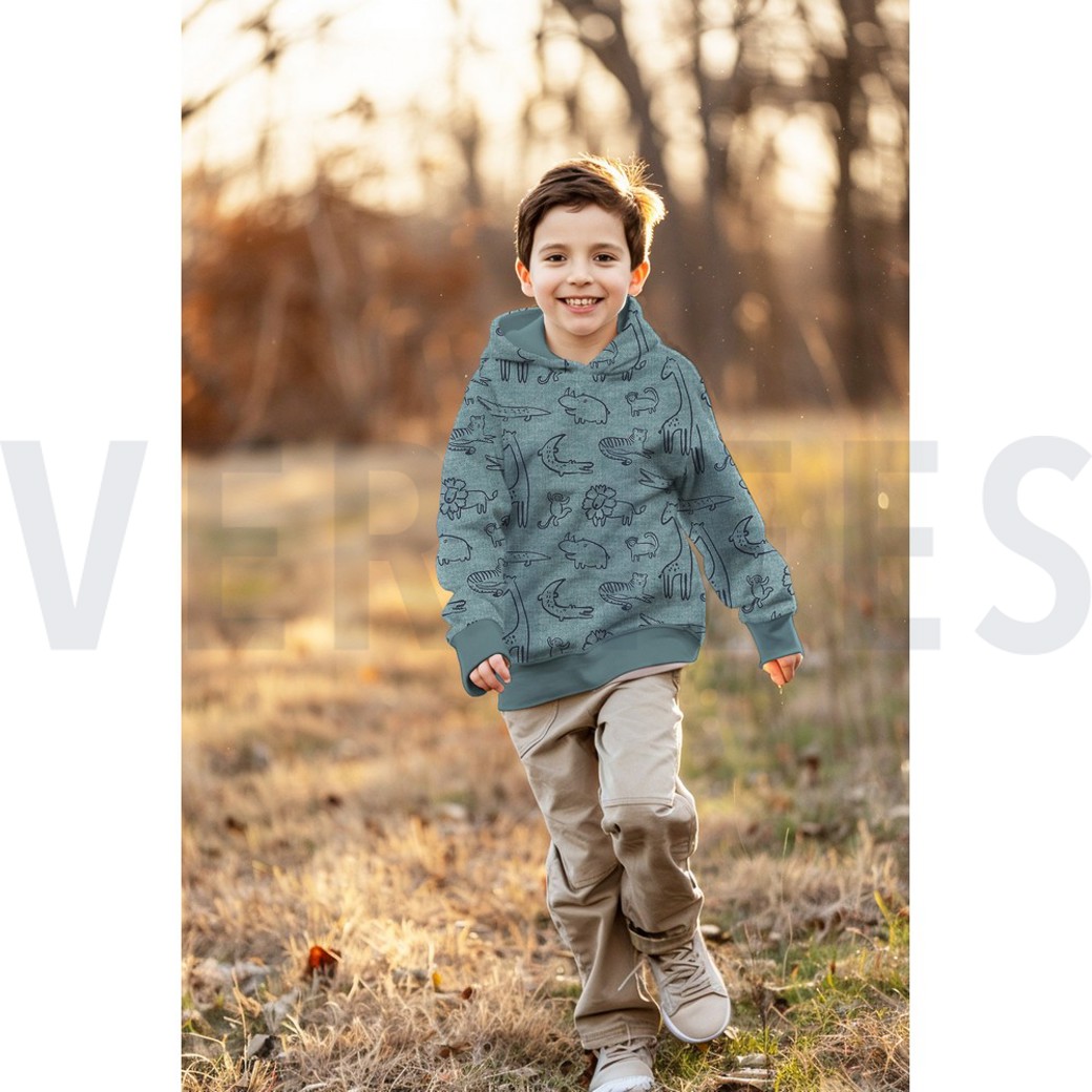 SWEAT MELANGE SAFARI ANIMALS LIGHT GREY MELANGE #7