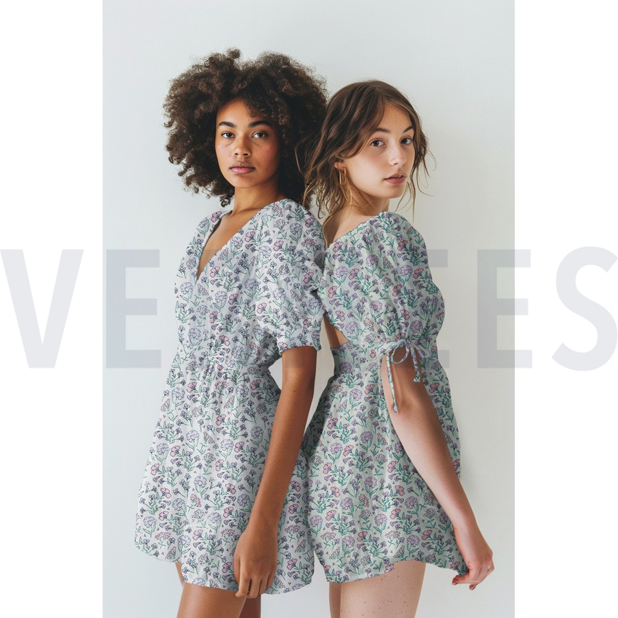 DOUBLE GAUZE FLOWERS MINT (high resolution) #7