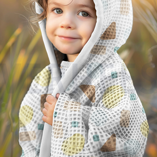 WAFFELPIQUÉ DIGITAL FORMEN ROSA #7